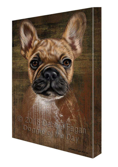 Rustic French Bulldog Canvas Print Wall Art Décor CVS69884