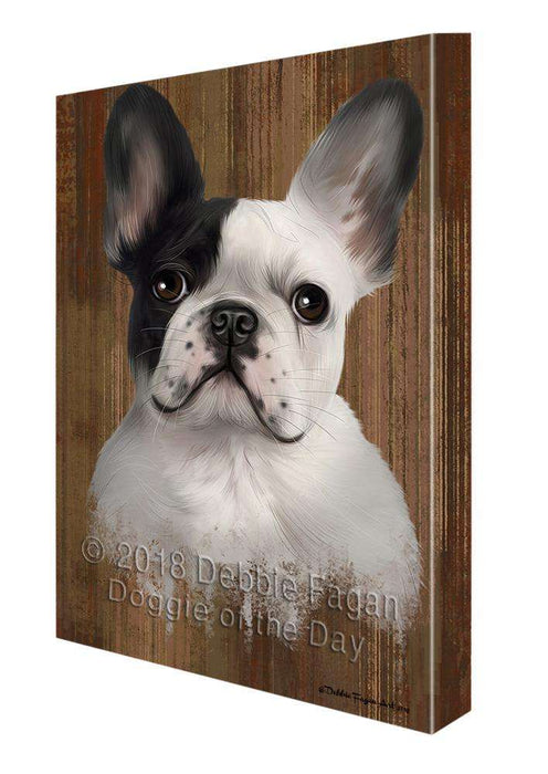 Rustic French Bulldog Canvas Print Wall Art Décor CVS71315