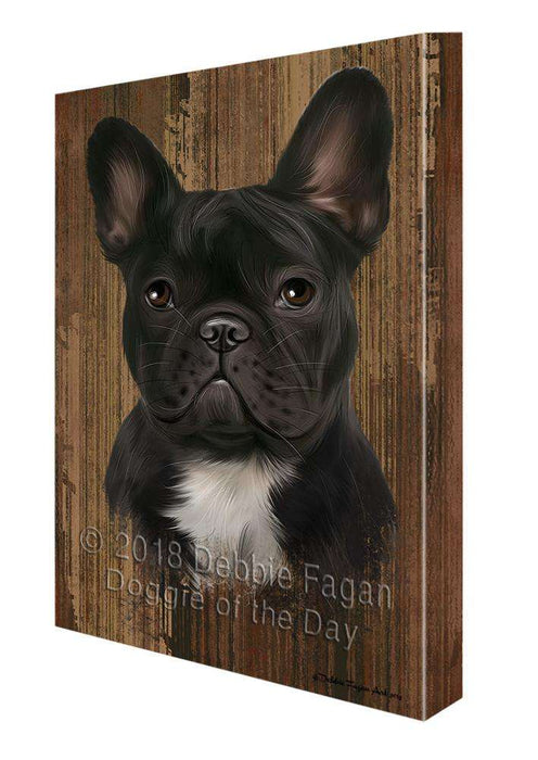 Rustic French Bulldog Canvas Print Wall Art Décor CVS71324
