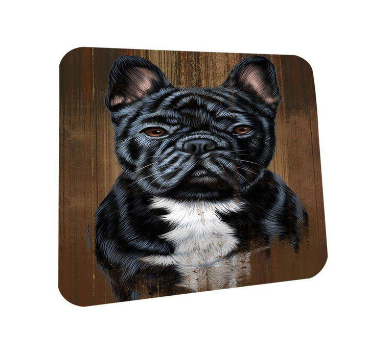 Rustic French Bulldog Coasters Set of 4 CST50359