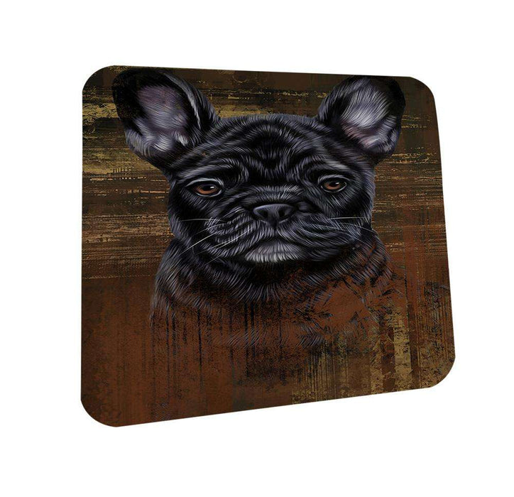Rustic French Bulldog Coasters Set of 4 CST50362
