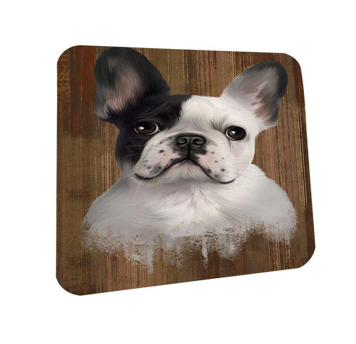 Rustic French Bulldog Coasters Set of 4 CST50513