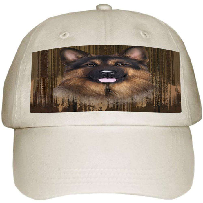 Rustic German Shepherd Dog Ball Hat Cap HAT55446