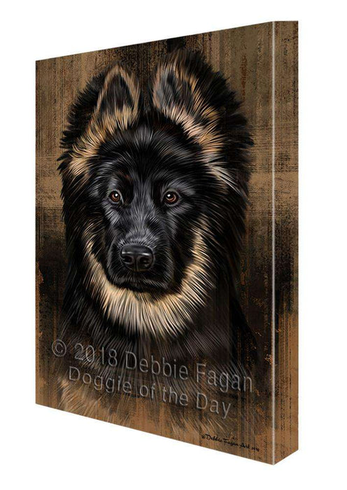 Rustic German Shepherd Dog Canvas Print Wall Art Décor CVS69929