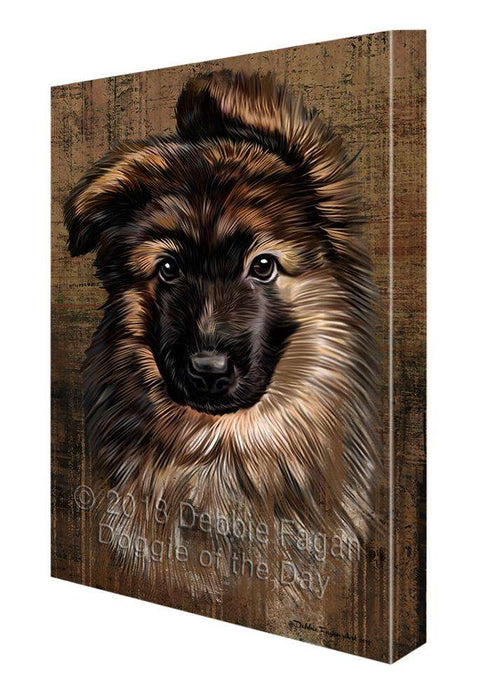 Rustic German Shepherd Dog Canvas Print Wall Art Décor CVS69938