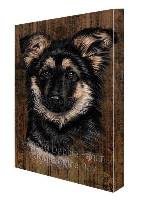 Rustic German Shepherd Dog Canvas Print Wall Art Décor CVS69947