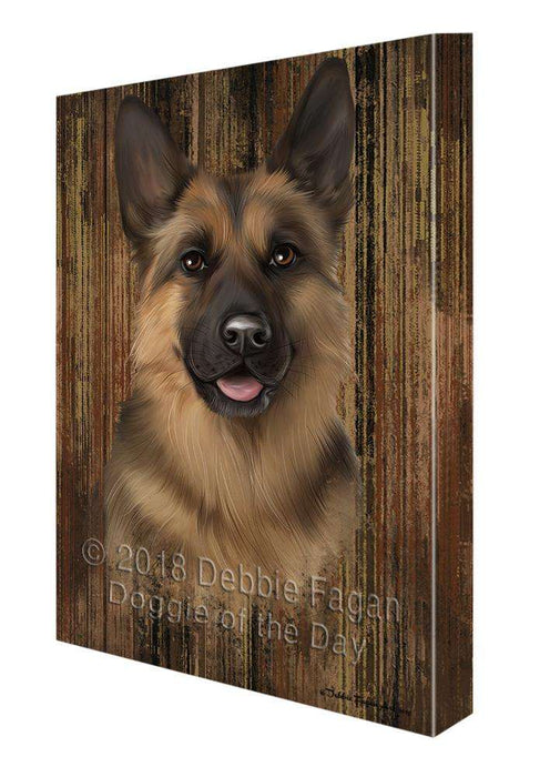 Rustic German Shepherd Dog Canvas Print Wall Art Décor CVS71342
