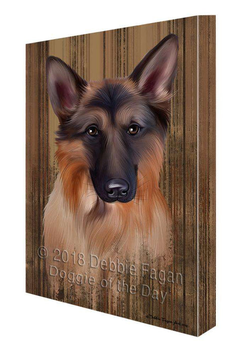 Rustic German Shepherd Dog Canvas Print Wall Art Décor CVS71351