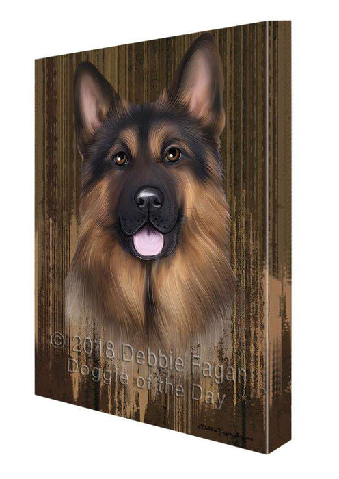 Rustic German Shepherd Dog Canvas Print Wall Art Décor CVS71360