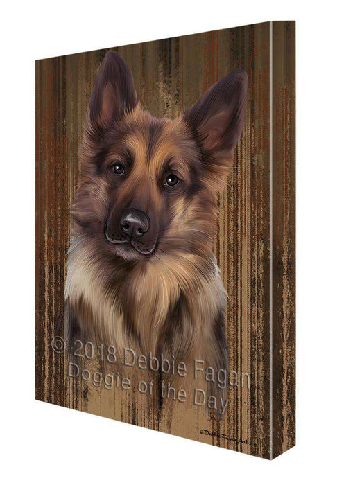 Rustic German Shepherd Dog Canvas Print Wall Art Décor CVS71369
