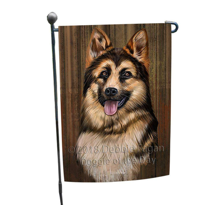 Rustic German Shepherd Dog Garden Flag GFLG50292