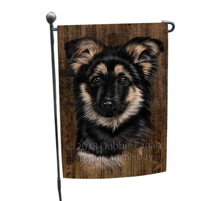 Rustic German Shepherd Dog Garden Flag GFLG50295