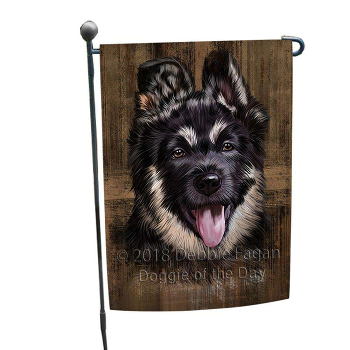 Rustic German Shepherd Dog Garden Flag GFLG50296