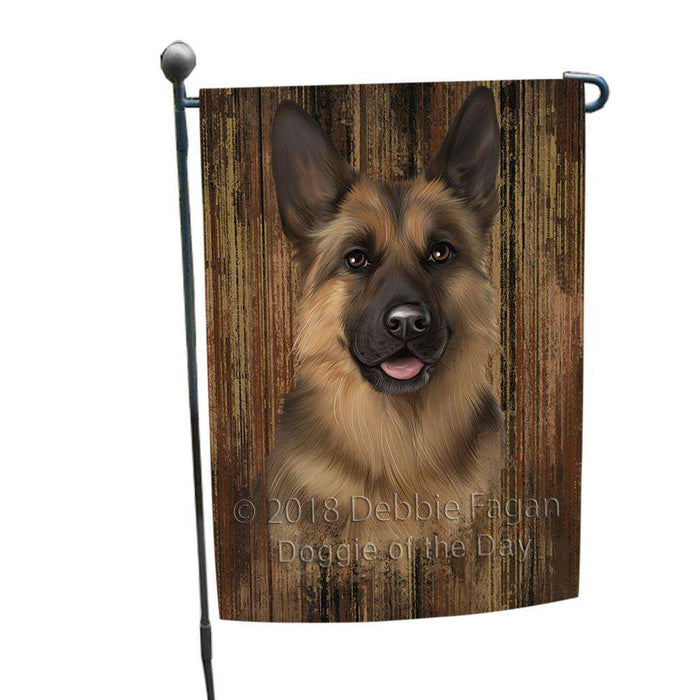 Rustic German Shepherd Dog Garden Flag GFLG50450