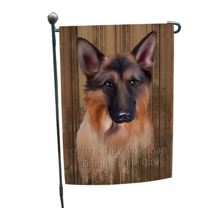 Rustic German Shepherd Dog Garden Flag GFLG50451