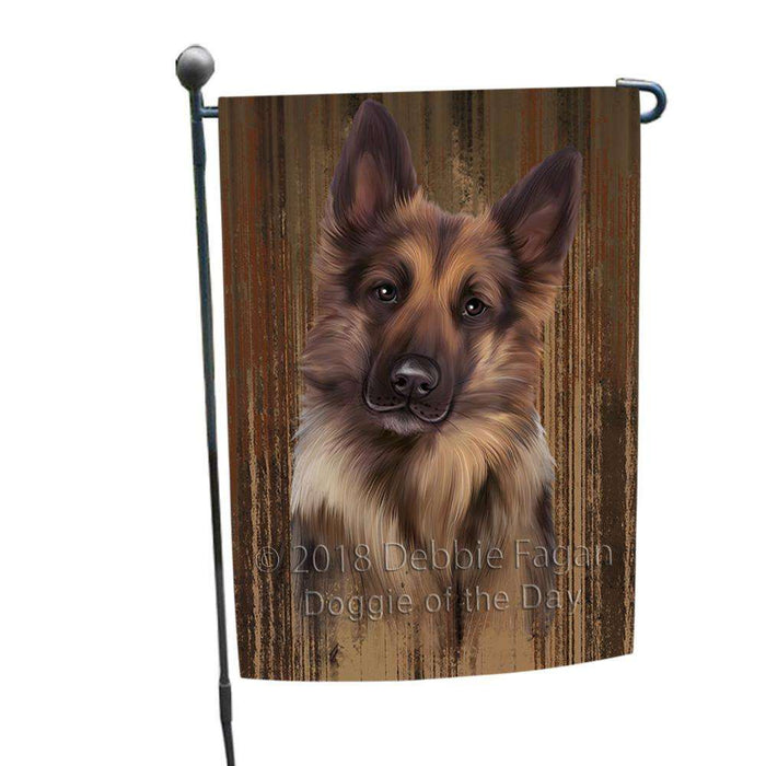 Rustic German Shepherd Dog Garden Flag GFLG50453