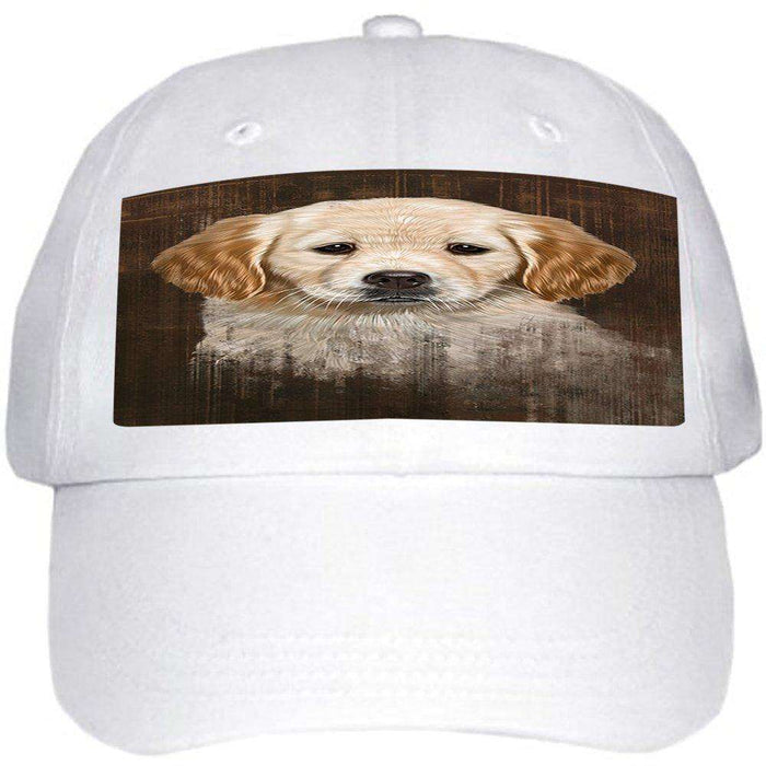 Rustic Golden Retriever Dog Ball Hat Cap HAT48453