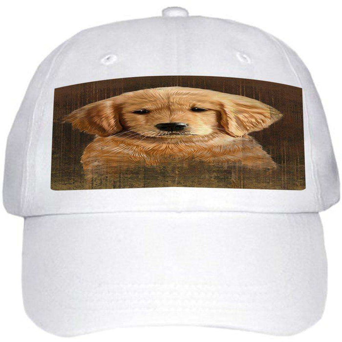 Rustic Golden Retriever Dog Ball Hat Cap HAT48459