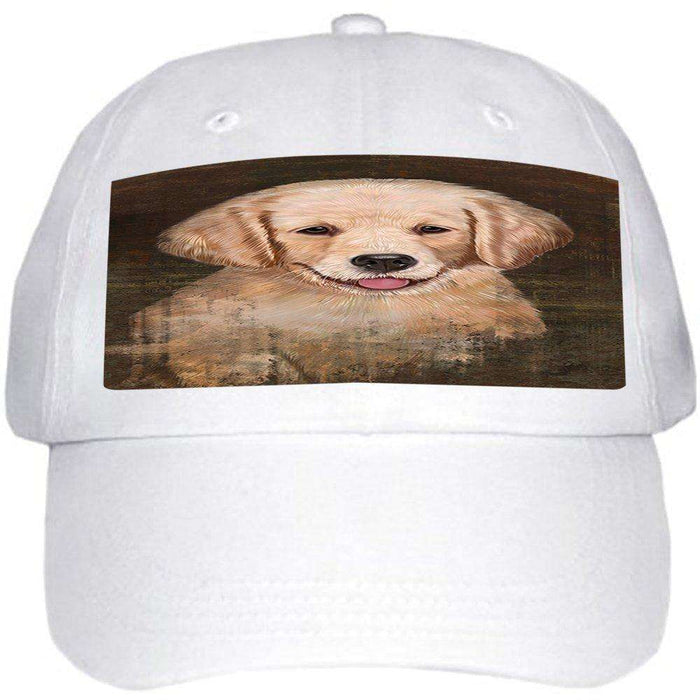 Rustic Golden Retriever Dog Ball Hat Cap HAT48468