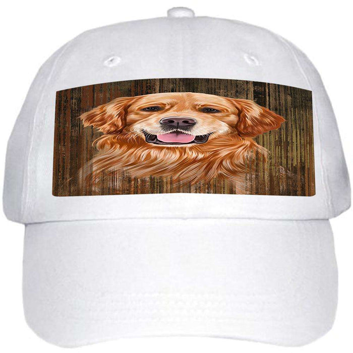 Rustic Golden Retriever Dog Ball Hat Cap HAT54984