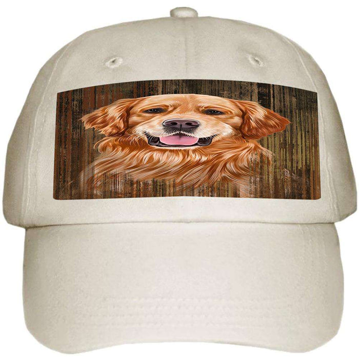 Rustic Golden Retriever Dog Ball Hat Cap HAT54984