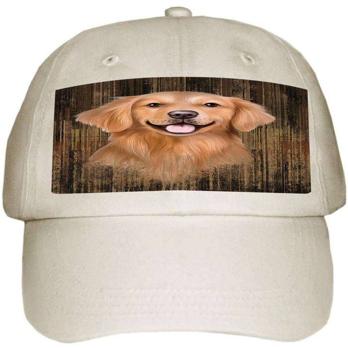 Rustic Golden Retriever Dog Ball Hat Cap HAT55452