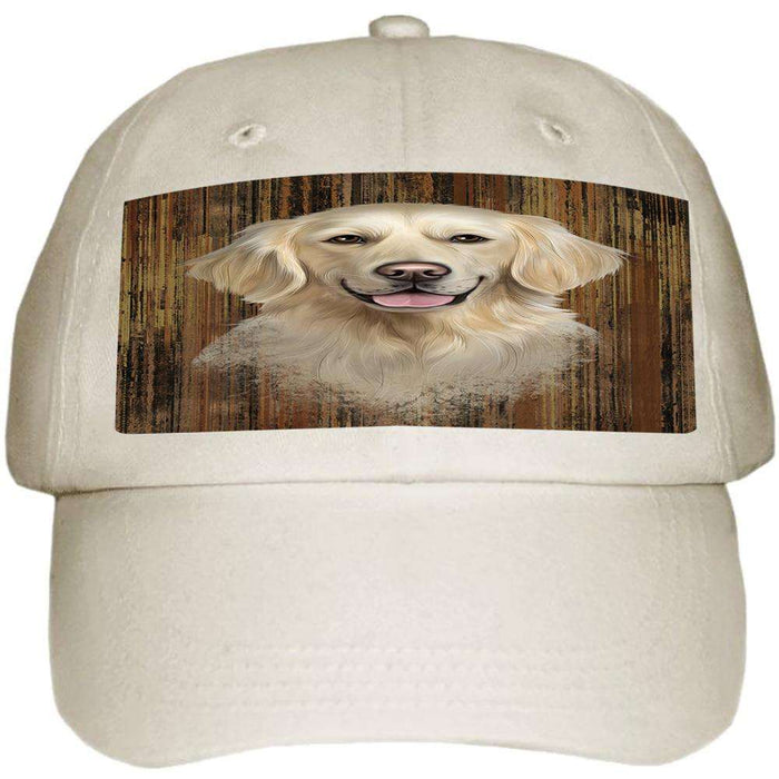 Rustic Golden Retriever Dog Ball Hat Cap HAT55455