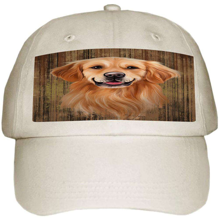 Rustic Golden Retriever Dog Ball Hat Cap HAT55458