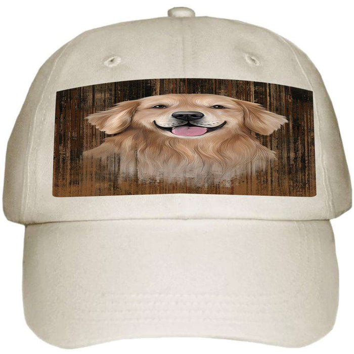 Rustic Golden Retriever Dog Ball Hat Cap HAT55461