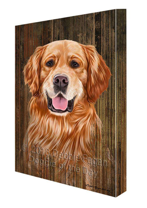 Rustic Golden Retriever Dog Canvas Print Wall Art Décor CVS69974