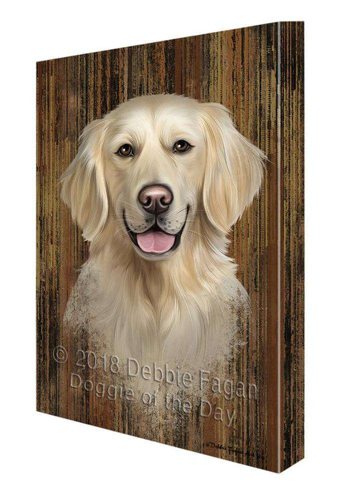 Rustic Golden Retriever Dog Canvas Print Wall Art Décor CVS71387