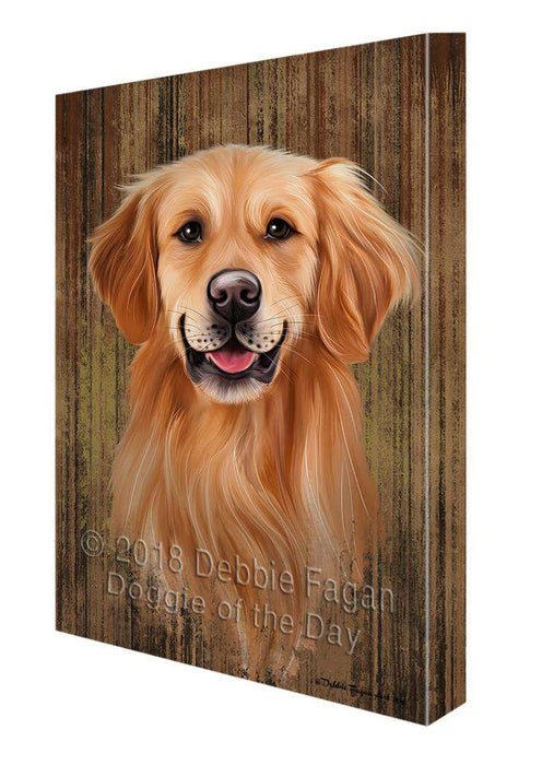 Rustic Golden Retriever Dog Canvas Print Wall Art Décor CVS71396