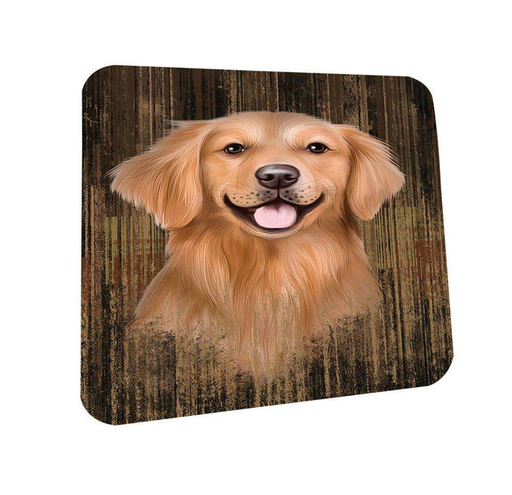 Rustic Golden Retriever Dog Coasters Set of 4 CST50520
