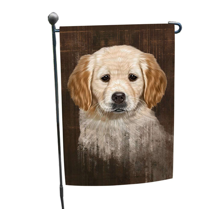 Rustic Golden Retriever Dog Garden Flag GFLG48132