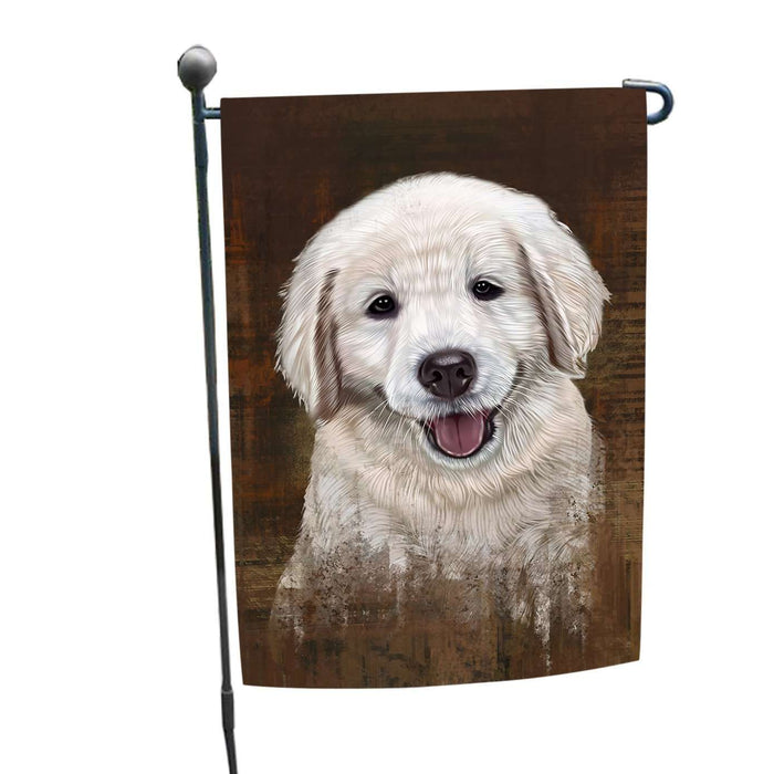 Rustic Golden Retriever Dog Garden Flag GFLG48133