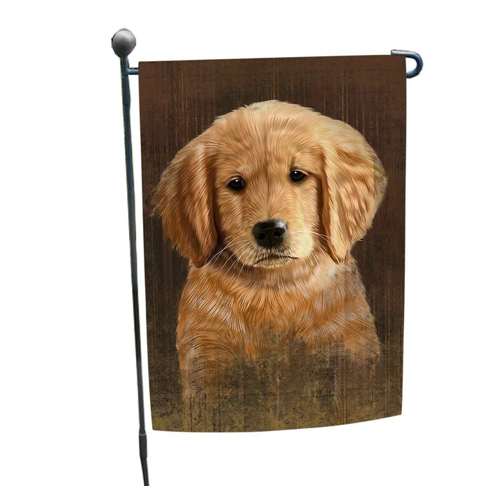 Rustic Golden Retriever Dog Garden Flag GFLG48134