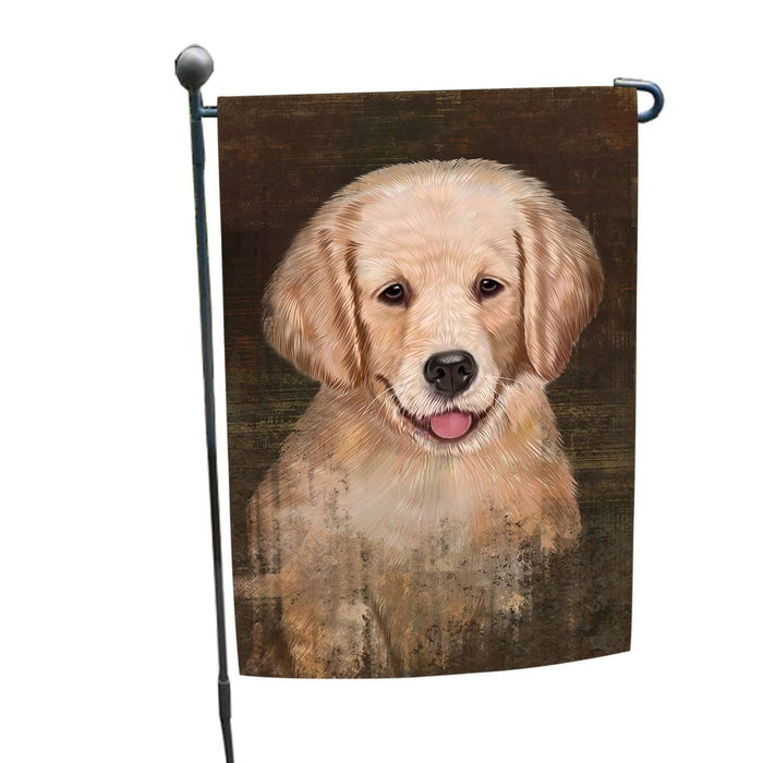 Rustic Golden Retriever Dog Garden Flag GFLG48137