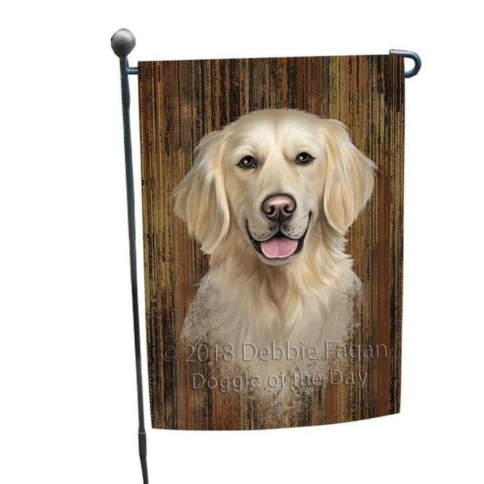 Rustic Golden Retriever Dog Garden Flag GFLG50455