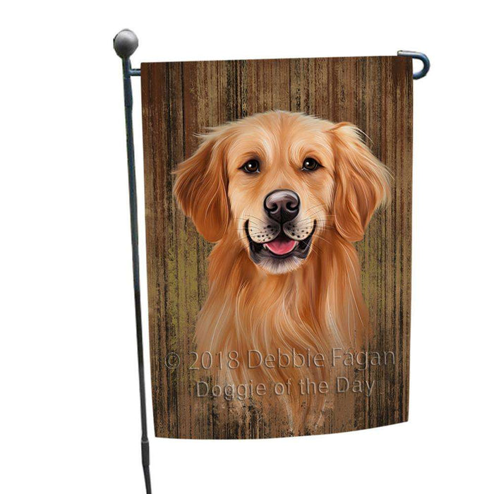 Rustic Golden Retriever Dog Garden Flag GFLG50456