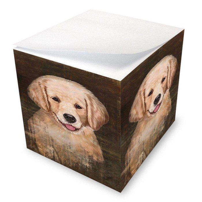 Rustic Golden Retriever Dog Note Cube NOC48245