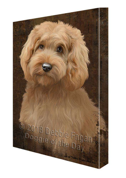 Rustic Goldendoodle Dog Canvas Print Wall Art Décor CVS107801