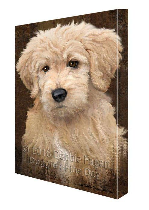 Rustic Goldendoodle Dog Canvas Print Wall Art Décor CVS107810