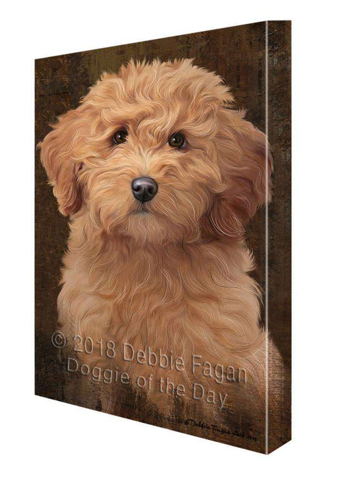 Rustic Goldendoodle Dog Canvas Print Wall Art Décor CVS107828