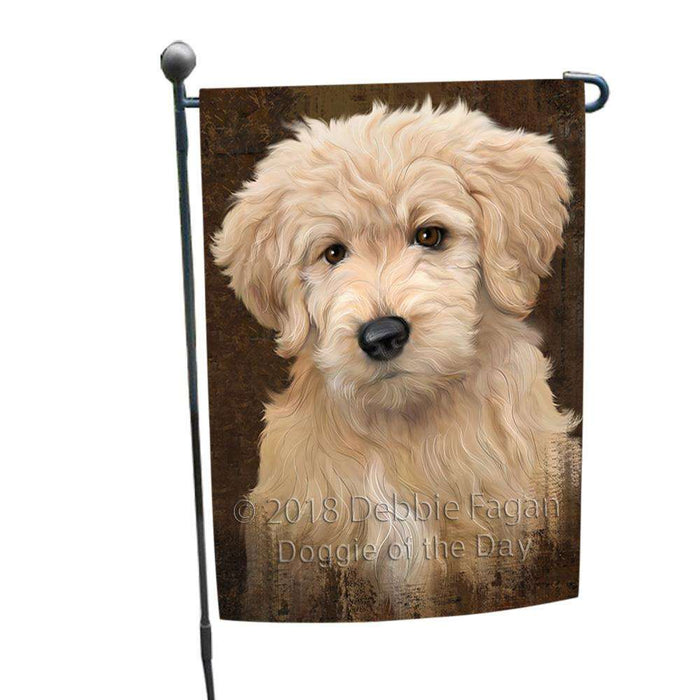 Rustic Goldendoodle Dog Garden Flag GFLG54502