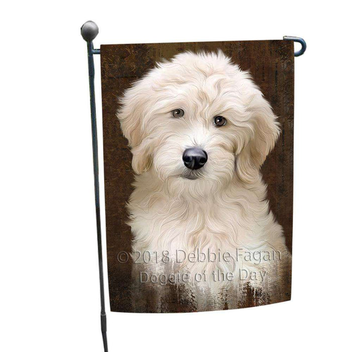 Rustic Goldendoodle Dog Garden Flag GFLG54503