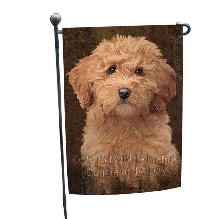 Rustic Goldendoodle Dog Garden Flag GFLG54504