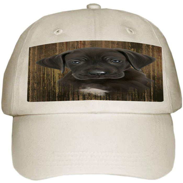 Rustic Great Dane Dog Ball Hat Cap HAT54990