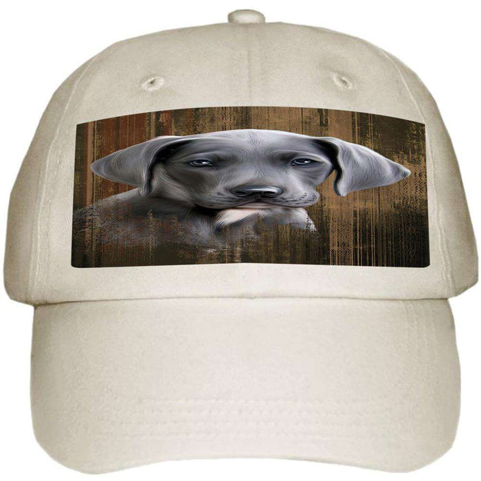 Rustic Great Dane Dog Ball Hat Cap HAT54993