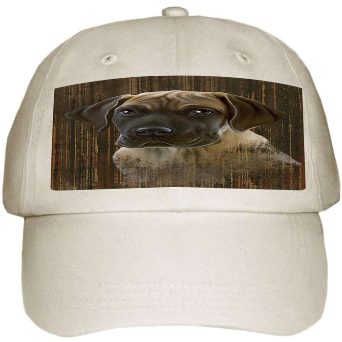 Rustic Great Dane Dog Ball Hat Cap HAT54996
