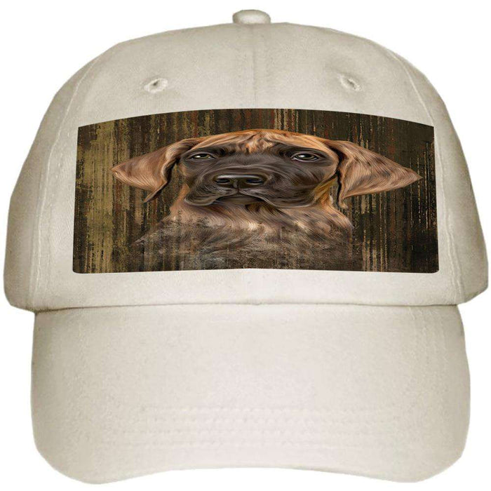 Rustic Great Dane Dog Ball Hat Cap HAT54999